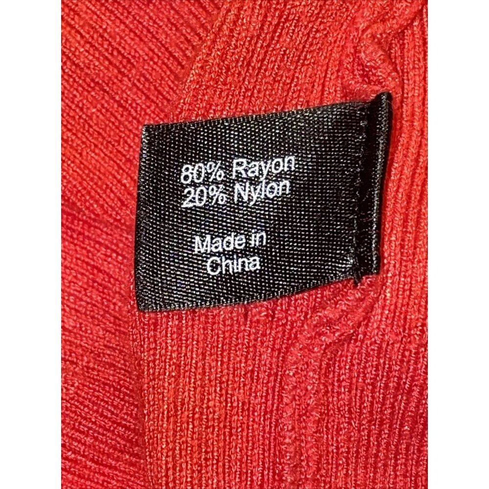 Lane Bryant Ribbed Long Open Cardigan Pink Eyelet Detail 3/4 Sleeve Sz 26/28 - Picture 8 of 10